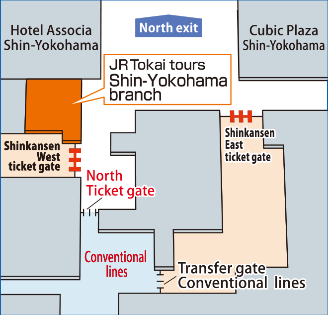 Map: shin Yokohama station branch