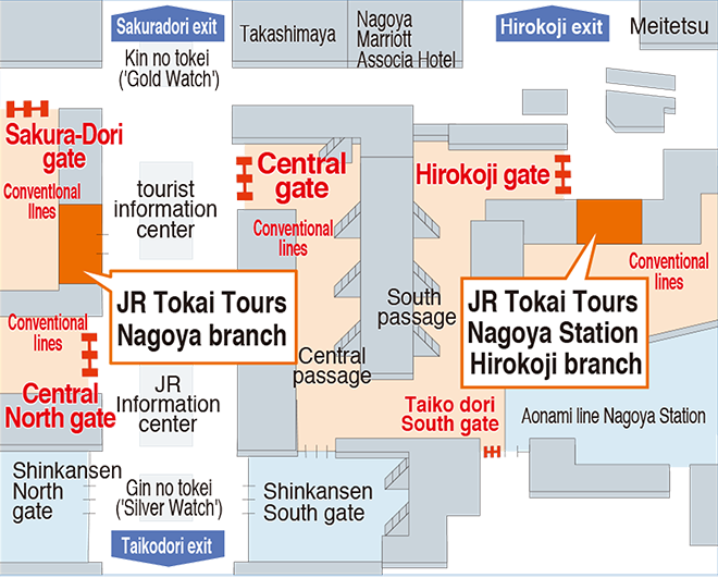 Map: Nagoya station branch