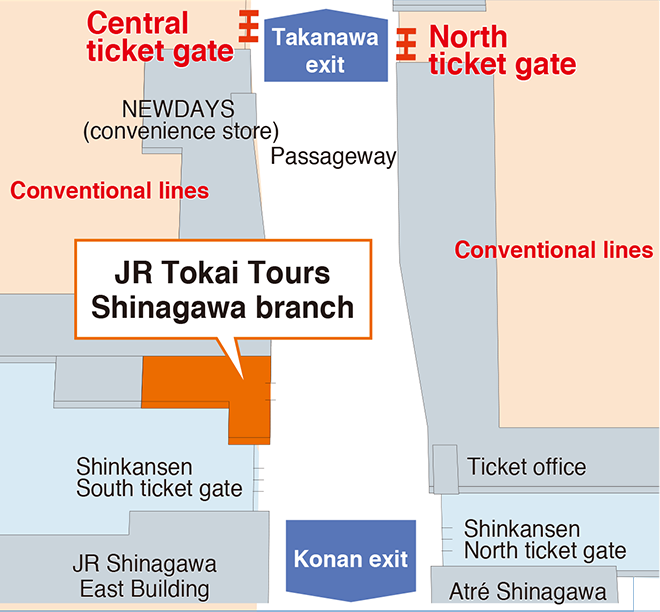 Map: Shinagawa station branch