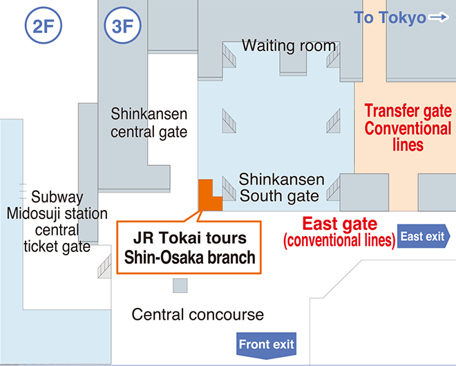 Map: Shin-Osaka station ./station branch