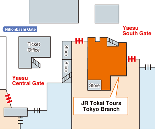 Map: Tokyo station branch